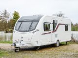 Bang on trend, the four-berth Swift Conqueror 560 has a central washroom and rear island bed