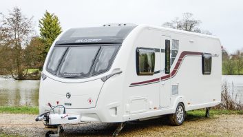Bang on trend, the four-berth Swift Conqueror 560 has a central washroom and rear island bed