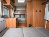 Looking from the front towards the rear of the van, it's clear how this transverse-bunk layout makes good use of the space and could be great for families