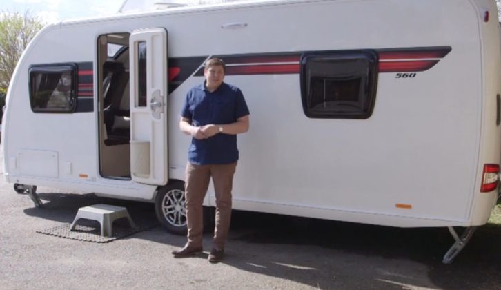 Look inside the striking-looking Sterling Elite 560, with its central washroom and a rear island bed