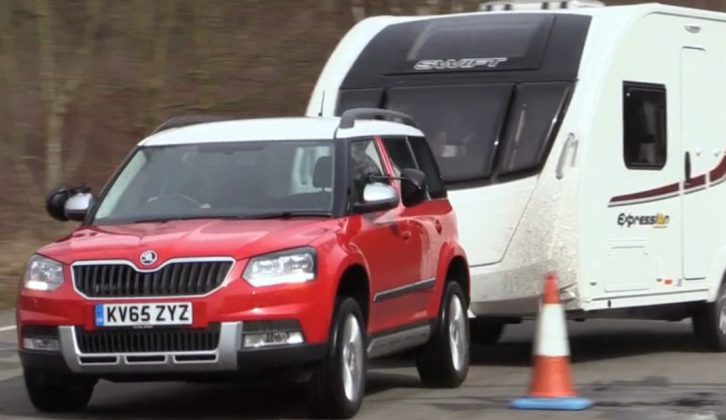 Hitched to a Swift caravan, the 2.0-litre Škoda Yeti Outdoor proved a stable tow car on test