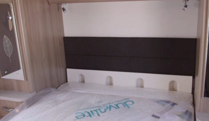 The rear fixed in-line bed is 6ft long in the Swift Conqueror 650