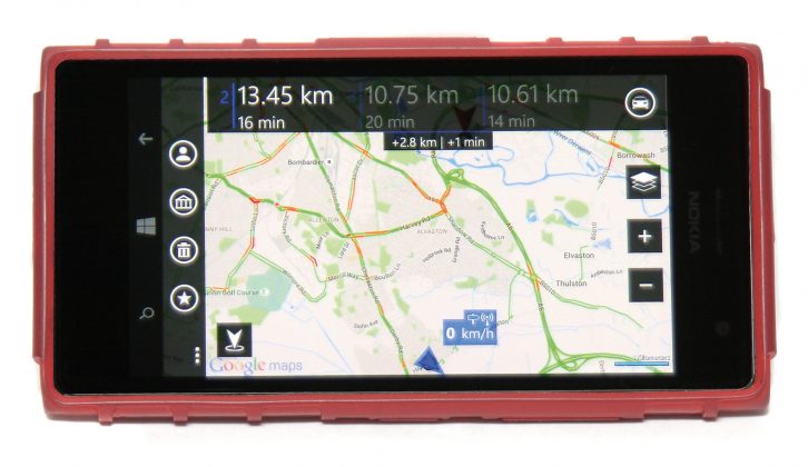 The Google Maps sat-nav app is free, but you'll be using your data allowance all the way, so it gets three stars from us