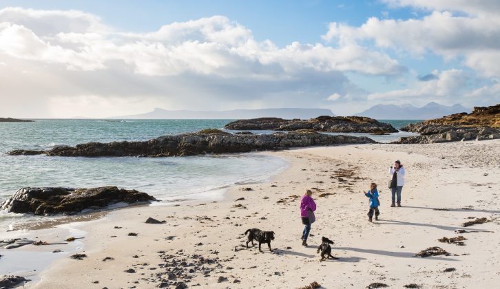 The beaches between Arisaig and Mallaig are a little piece of paradise, with views of Rum and Eigg islands
