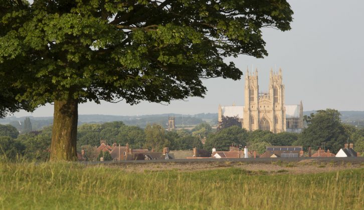 Enjoy faraway views of Beverley Minster from Westwood Common in East Yorkshire