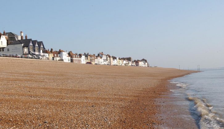 Beach walks in Deal will keep you fit during caravan holidays in Kent
