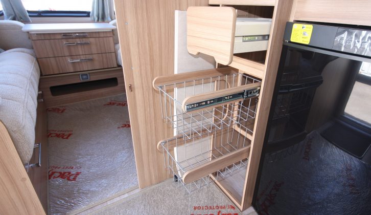 Wire basket drawers are always useful in the kitchen