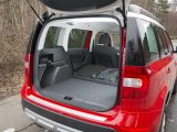 It is easy to fold the rear seats flat – read more in the Practical Caravan Škoda Yeti Outdoor review