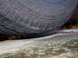 To check your tourer's tyres, jack the caravan up until the tyre is off the ground – read our guide to ensure you do this in safety