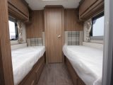 The fixed singles are what this layout is all about – read more in the Practical Caravan Coachman VIP 565 review