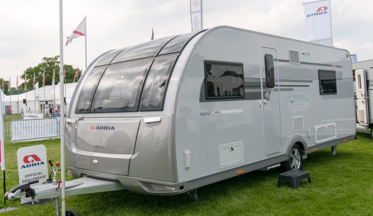 The 2017 Adria Alpina range stands out with its silver front, rear and side panels