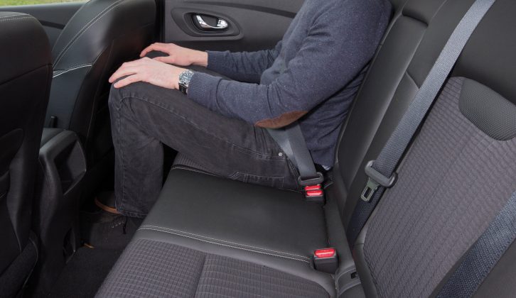 Three occupants can sit comfortably in the Kadjar's rear seats, but the area needs air vents