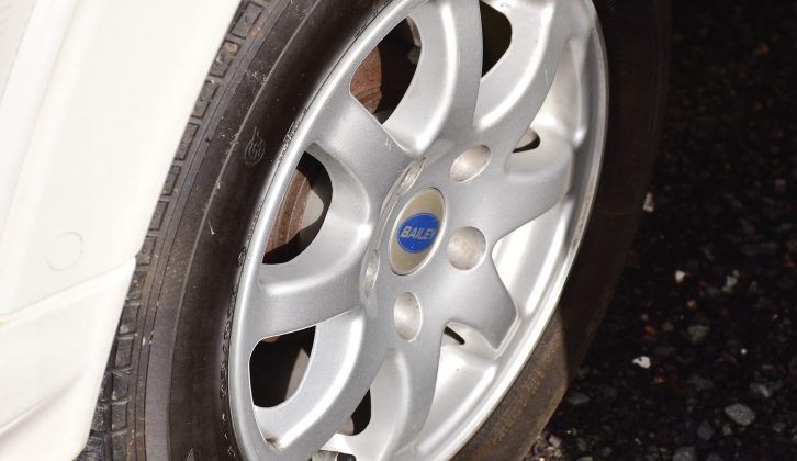 Smart alloy wheels are standard kit in the 2010 Bailey Ranger GT60 range