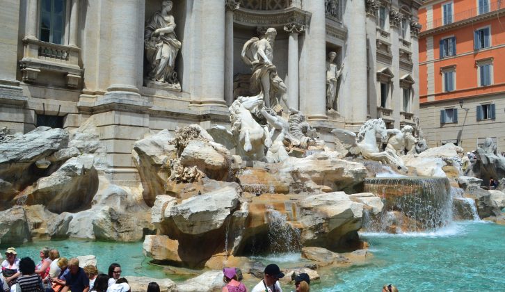 No caravan holiday in Rome would be complete without a visit to the Trevi Fountain