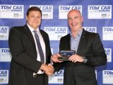 Our top petrol tow car of the year is the Ford Mondeo Vignale and Ford's Mondeo product manager – and enthusiastic caravanner! – Paul Baynes collected the award