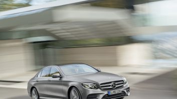 Right now you can get the new Mercedes E-Class in 191bhp E220d and 254bhp E350d guises, priced from £35,935