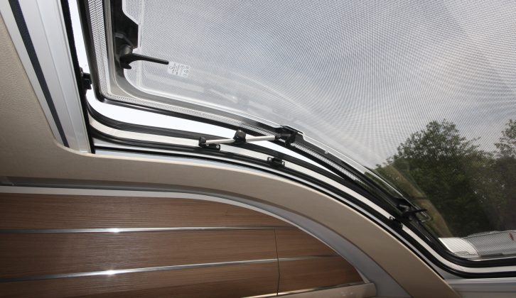 There's an opening sunroof in the Adria Adora 432DT Loire