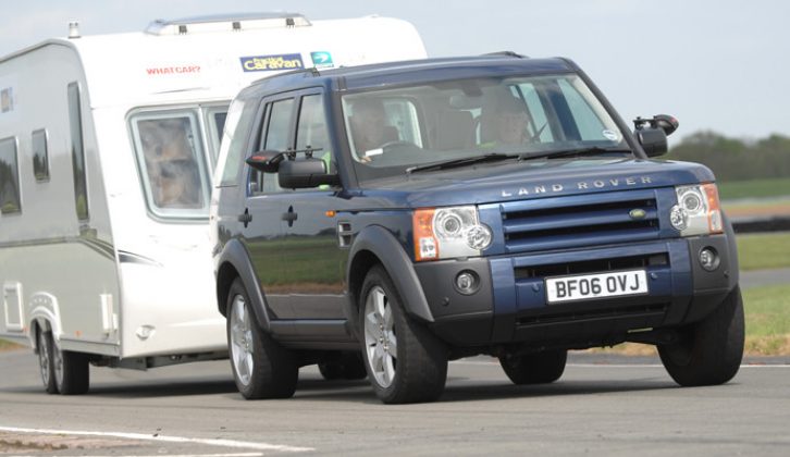 Here is the Land Rover Discovery TDV6 HSE Auto en route to a class win at our 2007 Tow Car Awards – today, early examples are great value-for-money buys