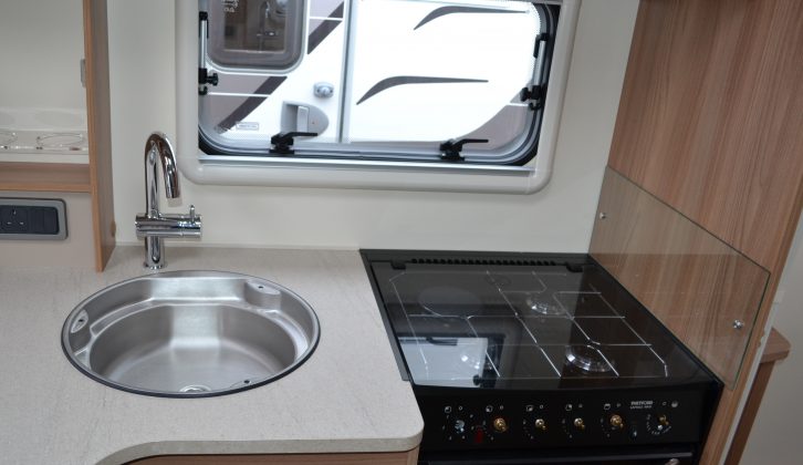 There's a circular sink, a dual-fuel hob, and a separate oven and grill in the Bailey Unicorn Vigo's kitchen