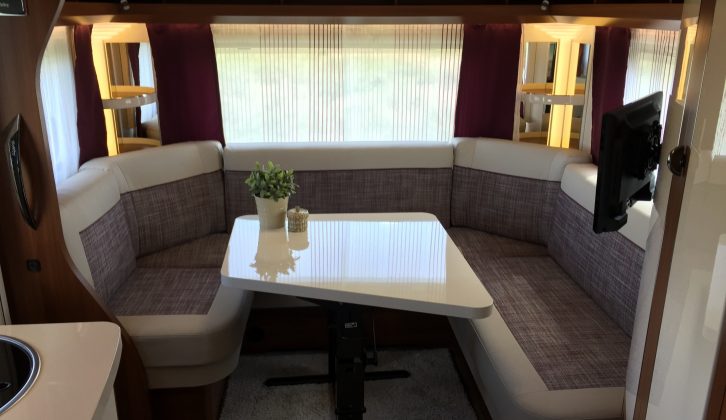 You get a fabulous rear lounge in the Excellent 495 UL, too – read more in our 2017 Hobby caravans season preview!