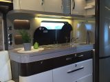 There's also a contemporary, elegant and well-lit kitchen in the Hobby Premium 560 UL