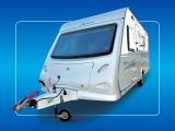 The stainless-steel grabhandles are an upmarket feature on these entry-level caravans
