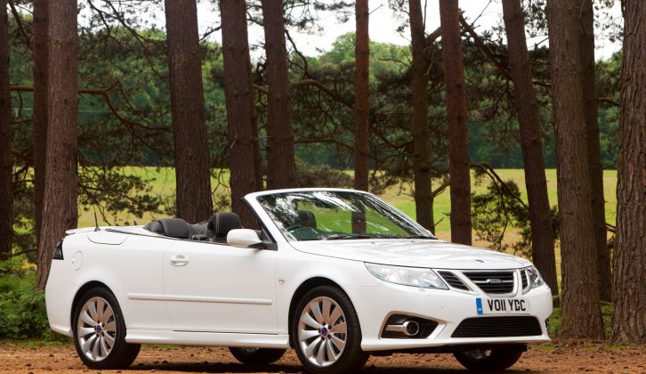 Arrive on site in style in a used Saab 9-3 Convertible