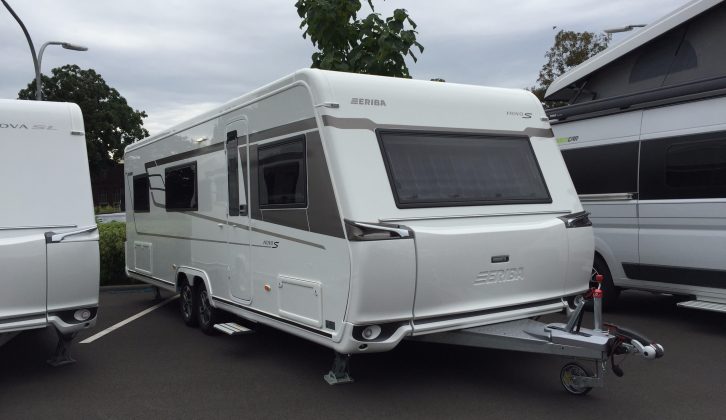 This is the new flagship, the five-berth Hymer Nova S 690, which uses the Eriba caravan name in Germany