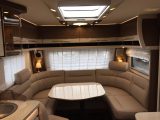 This generous and luxurious lounge sits at the front of the Hymer Nova S 690