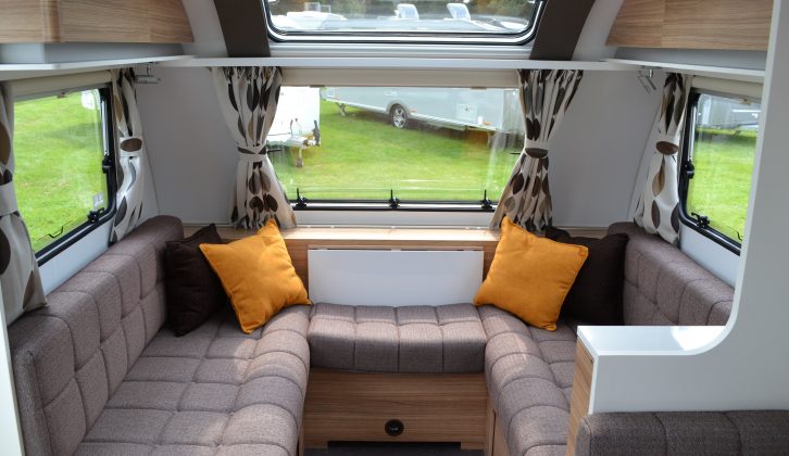 The 2017 Tamar has a bright lounge, thanks to the Altea range's new huge panoramic front sunroof, plus three big windows
