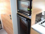 The combined oven and grill is stacked above the fridge, but it puts it at a good height – read more in our Adria Altea 552DT Tamar review