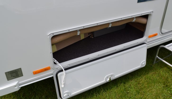 It's good to see features like external access to the nearside bed box on an entry-level caravan