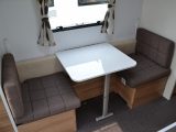 The side dinette seats two and the table could provide additional space for food preparation