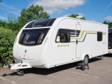 The Sprite Major 4 EB is new for 2017 and features a layout with a central washroom and a rear in-line island bed