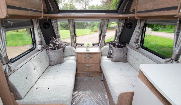 Inside the new-for-2017 Coachman Laser 675 which has a shipping length of 7.97m