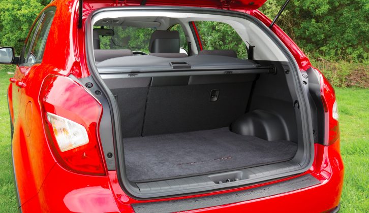 With all the seats in place, the SsangYong Korando has a 486-litre boot
