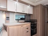You get plugs aplenty in the 660's kitchen, a separate oven and grill, good storage, sufficient work space, plus a microwave and fridge opposite