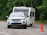 The Land Rover Discovery Sport overcame turbulence from the caravan and forced it to follow obediently