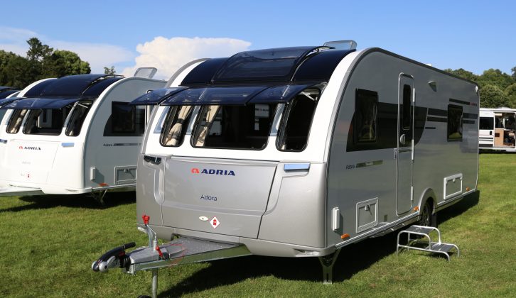 The new-for-2017 Platinum Collection brings silver sidewalls and front and rear panels to a selection of Adria caravans