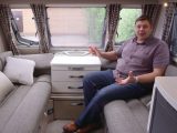 Relax in the comfy lounge of the 2017 Sterling Eccles 635 with Practical Caravan TV!