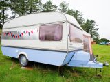 The bespoke paintwork isn't period, but it gives this classic caravan plenty of character