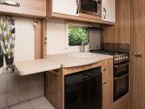 The kitchen is well-equipped and the worktop extension flap means you won't be short of food preparation space