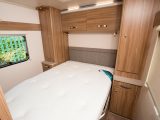 The rear island double bed in the Sprite Major 4 EB is 1.90m x 1.33m