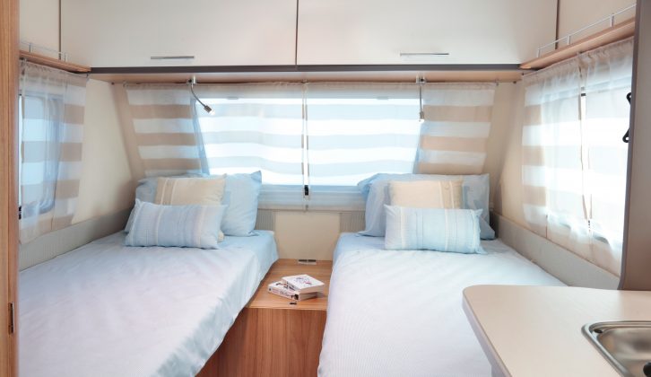 The fixed single bed layout features in the Antarès 450