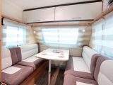 This is the lounge of the Caravelair Antarès 455