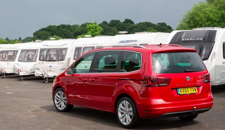 The 485cm-long Seat Alhambra was crowned 'Best MPV' at Practical Caravan's 2016 Tow Car Awards