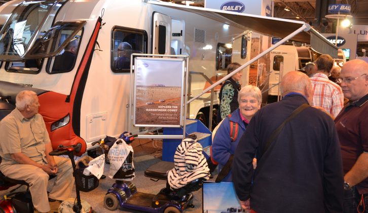 The Bailey Rangefinder draws crowds at the October NEC Motorhome and Caravan Show