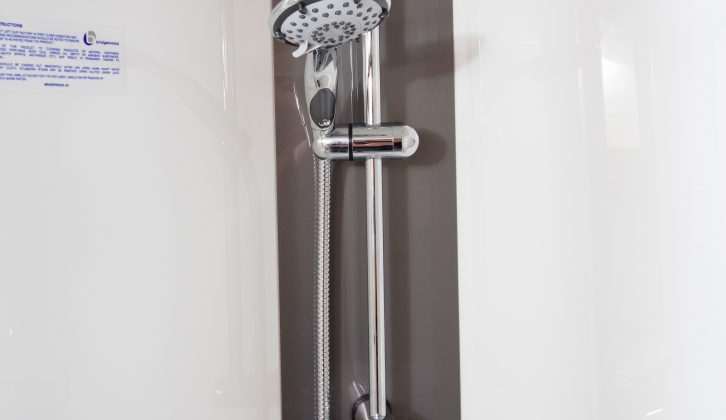 You'll find a new EcoCamel Jetstorm
Plus showerhead in the Vision 450's shower