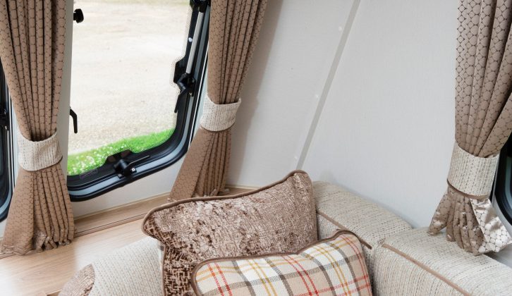 Gold-and-oatmeal soft furnishings give a fresh new look to the Coachman’s interior