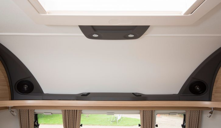A panoramic front sunroof wasn’t fitted to our test caravan, but it’s available as a £500 option